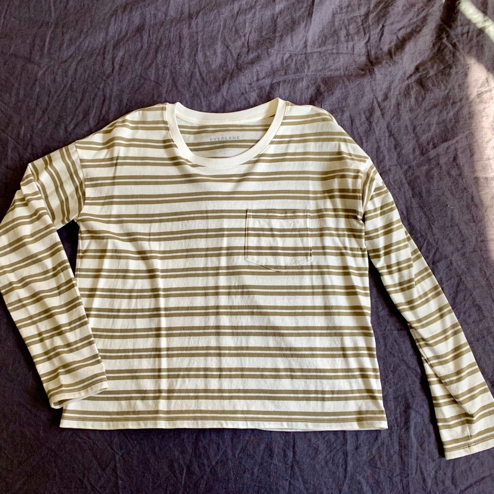 Everlane Long-Sleeve Box-Cut Tee